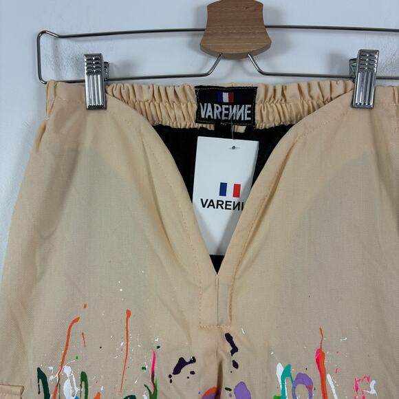 NWT Vareene Khaki V-Cut Pants Paint Splatter Streetwear Y2K – $225 Orig - Picture 4 of 10
